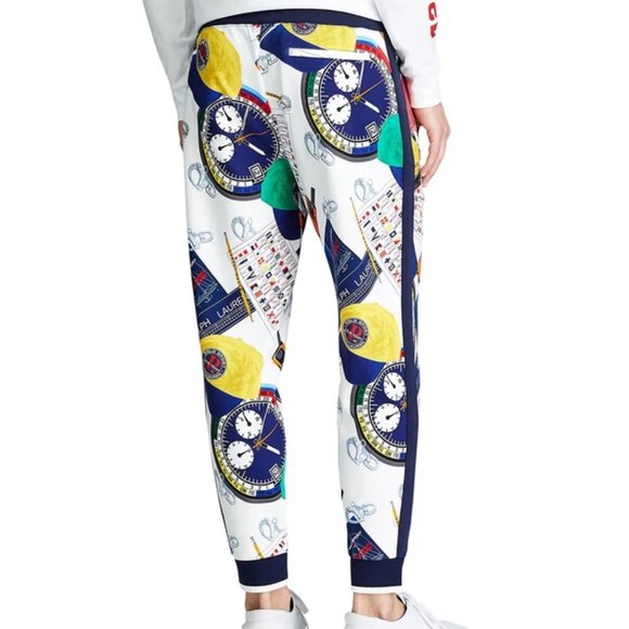 NWT POLO RALPH LAUREN Yacht Print Track Pant L - Picture 2 of 9